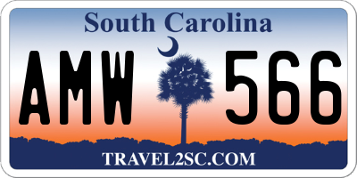 SC license plate AMW566