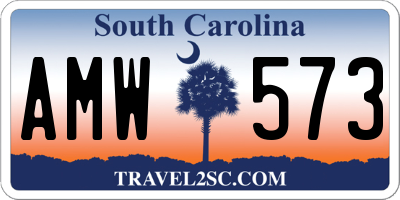 SC license plate AMW573