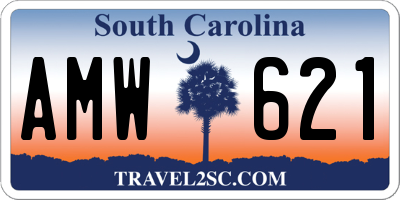 SC license plate AMW621