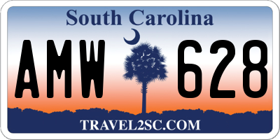 SC license plate AMW628