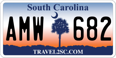 SC license plate AMW682