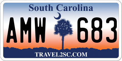 SC license plate AMW683