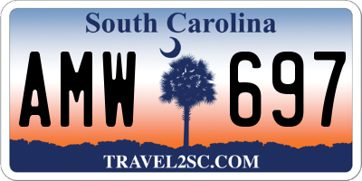 SC license plate AMW697