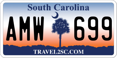 SC license plate AMW699