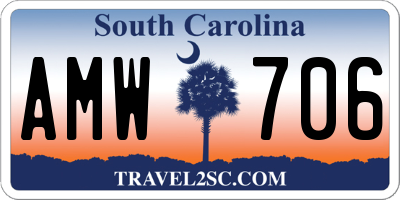 SC license plate AMW706