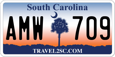 SC license plate AMW709