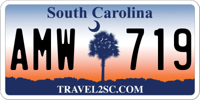 SC license plate AMW719