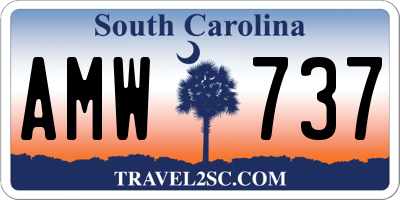 SC license plate AMW737