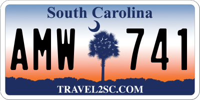 SC license plate AMW741