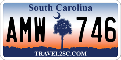 SC license plate AMW746