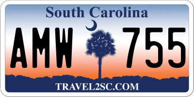 SC license plate AMW755