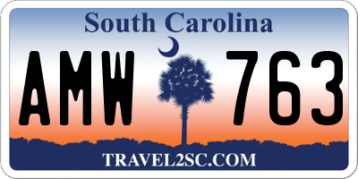 SC license plate AMW763