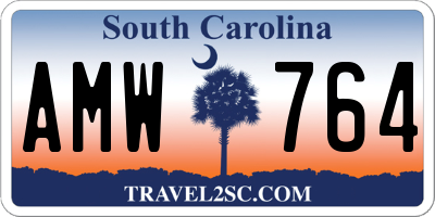 SC license plate AMW764