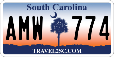 SC license plate AMW774