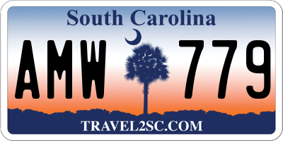 SC license plate AMW779