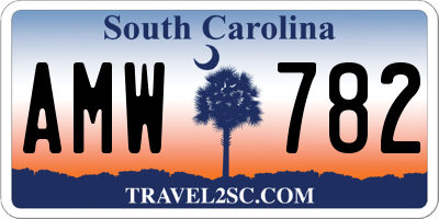 SC license plate AMW782