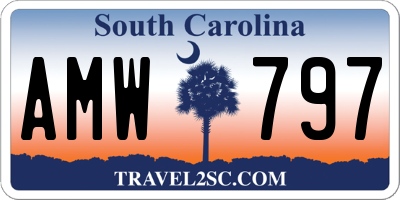 SC license plate AMW797