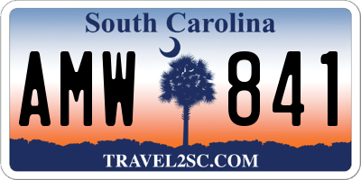 SC license plate AMW841