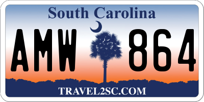 SC license plate AMW864