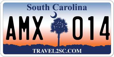 SC license plate AMX014