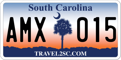 SC license plate AMX015