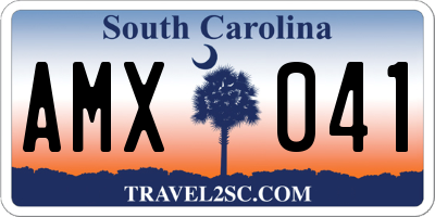 SC license plate AMX041