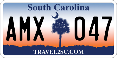 SC license plate AMX047