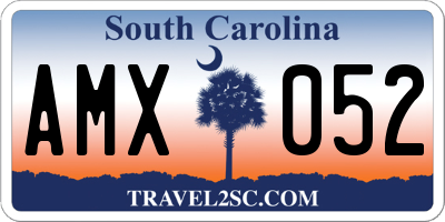 SC license plate AMX052