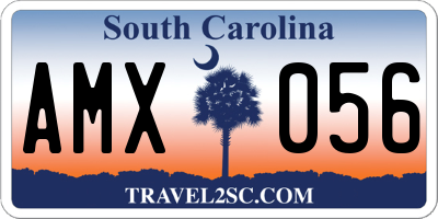 SC license plate AMX056