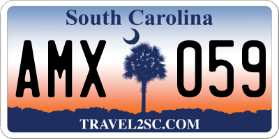 SC license plate AMX059