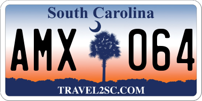 SC license plate AMX064