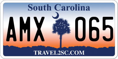SC license plate AMX065