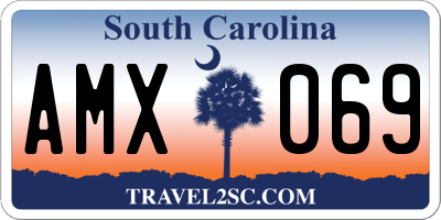 SC license plate AMX069