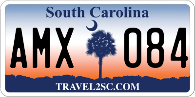 SC license plate AMX084