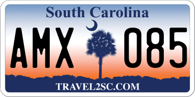 SC license plate AMX085
