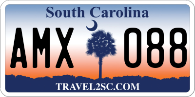 SC license plate AMX088