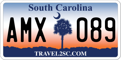 SC license plate AMX089