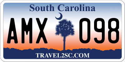 SC license plate AMX098