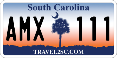 SC license plate AMX111