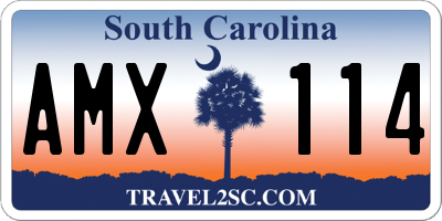 SC license plate AMX114