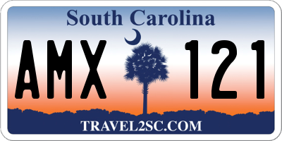 SC license plate AMX121