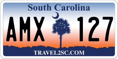 SC license plate AMX127
