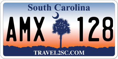 SC license plate AMX128