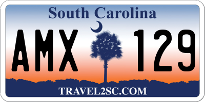 SC license plate AMX129