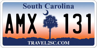 SC license plate AMX131