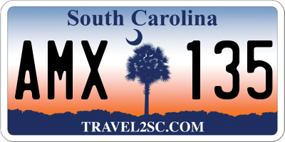 SC license plate AMX135