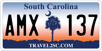 SC license plate AMX137