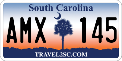 SC license plate AMX145