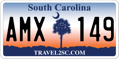 SC license plate AMX149