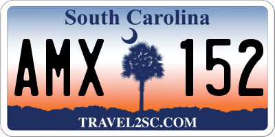 SC license plate AMX152